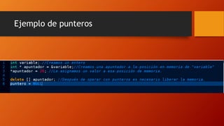 Ejemplo de punteros
 
