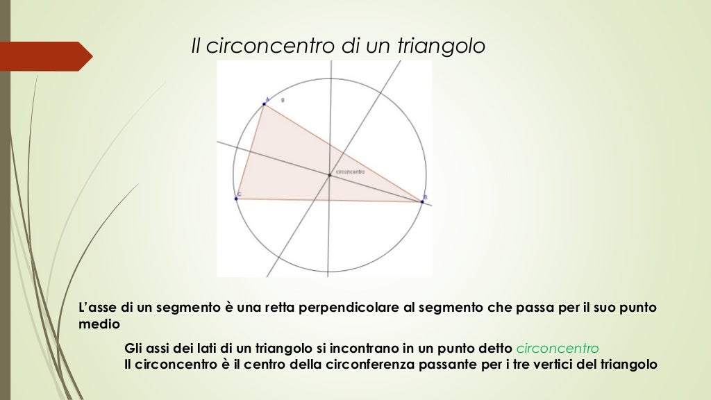 Punti notevoli di un triangolo Punti notevoli di un triangolo
