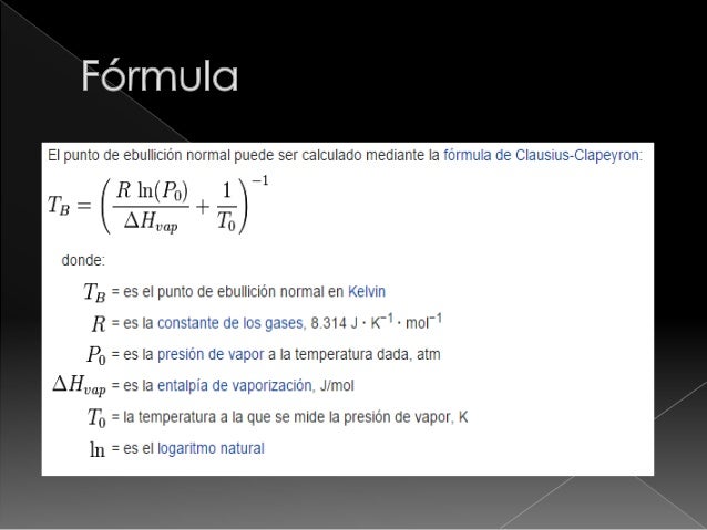 Punto de ebullición