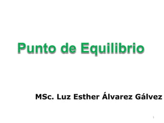 MSc. Luz Esther Álvarez Gálvez

                           1
 
