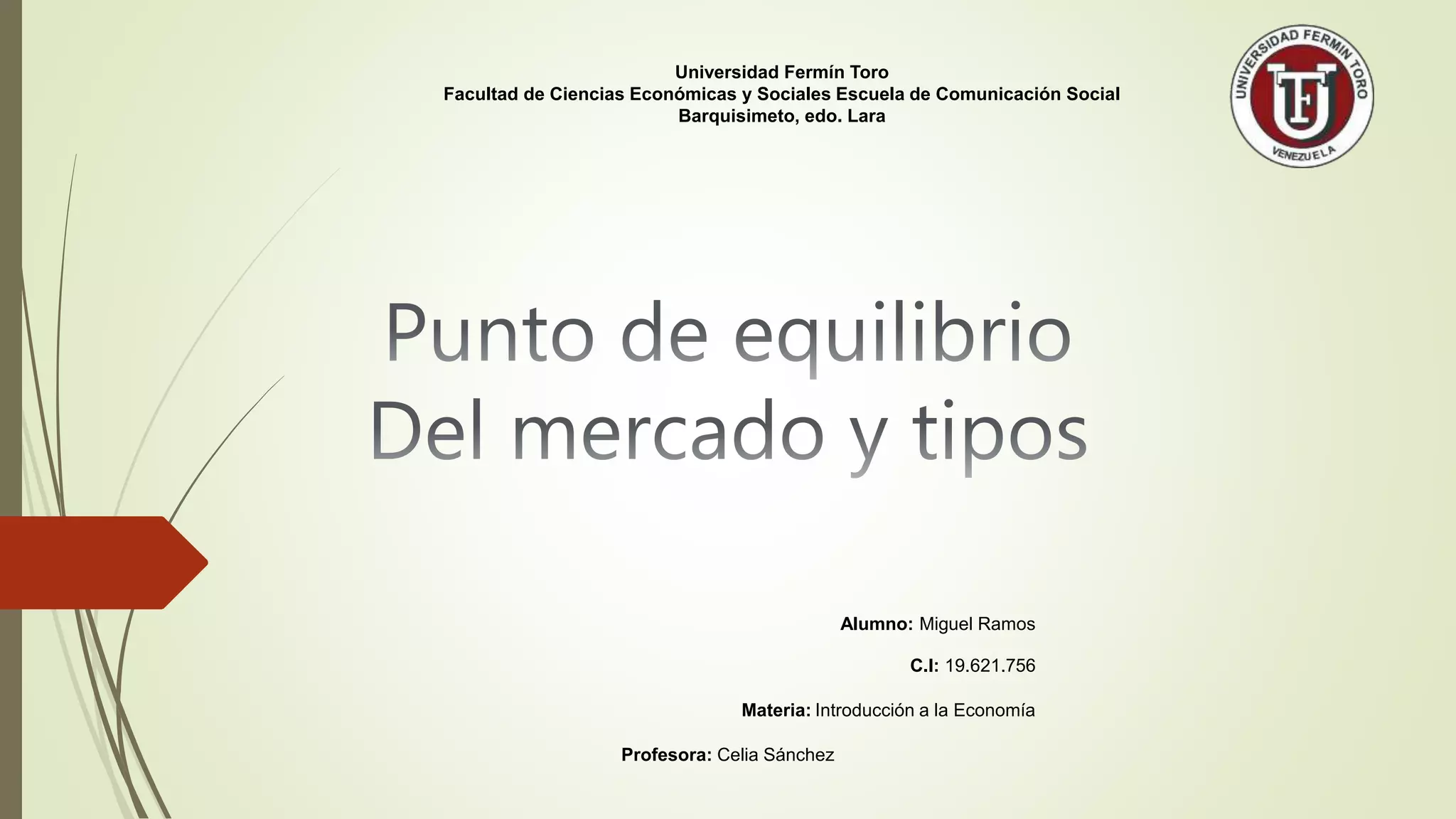 Punto de equilibrio del mercado | PPTX