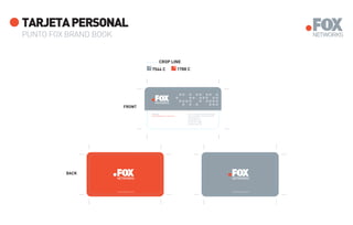 TARJETA PERSONAL
PUNTO FOX BRAND BOOK


                                                             CROP LINE
                                             P                               P
                                                 7544 C                           1788 C




                             FRONT
                                                 Phil Nott                            Unit 1.4, Shepherds Building Central
                                                 General Manager, UK Operations       Charecroft Way | London W14 0EE
                                                                                      United Kingdom
                                                                                      phil.nott@fox.com
                                                                                      (w) 020 7471 7686
                                                                                      (m) 07876 032 718




         BACK



                       www.foxnetworks.com                                                                                   www.foxnetworks.com
 