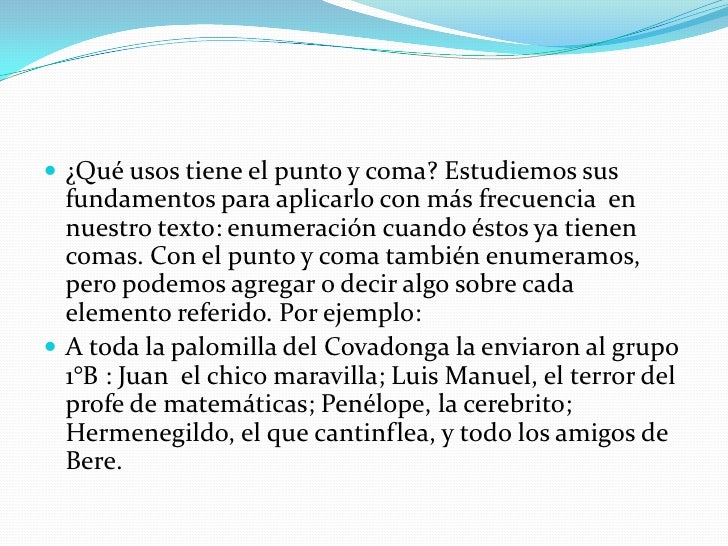 Punto y coma