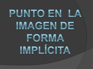 Punto y línea en la imagen
