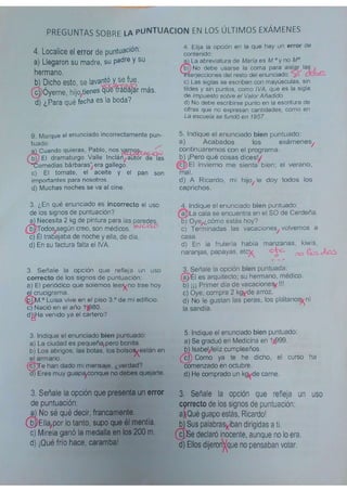 Preguntas y respuestas sobre puntuación