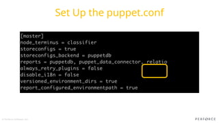 © Perforce Software, Inc.
Set Up the puppet.conf
 