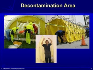 L 11 Epidemics and Emerging Infections 17
Decontamination Area
 