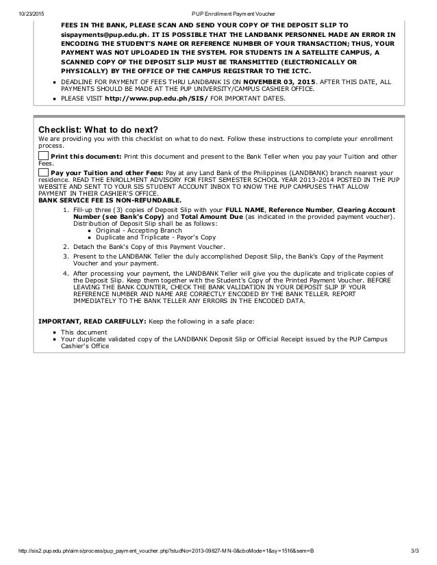 system enrollment of pup payment enrollment voucher Pup system enrollment of pup payment enrollment voucher Pup