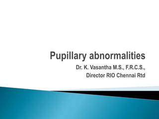 Dr. K. Vasantha M.S., F.R.C.S.,
Director RIO Chennai Rtd
 