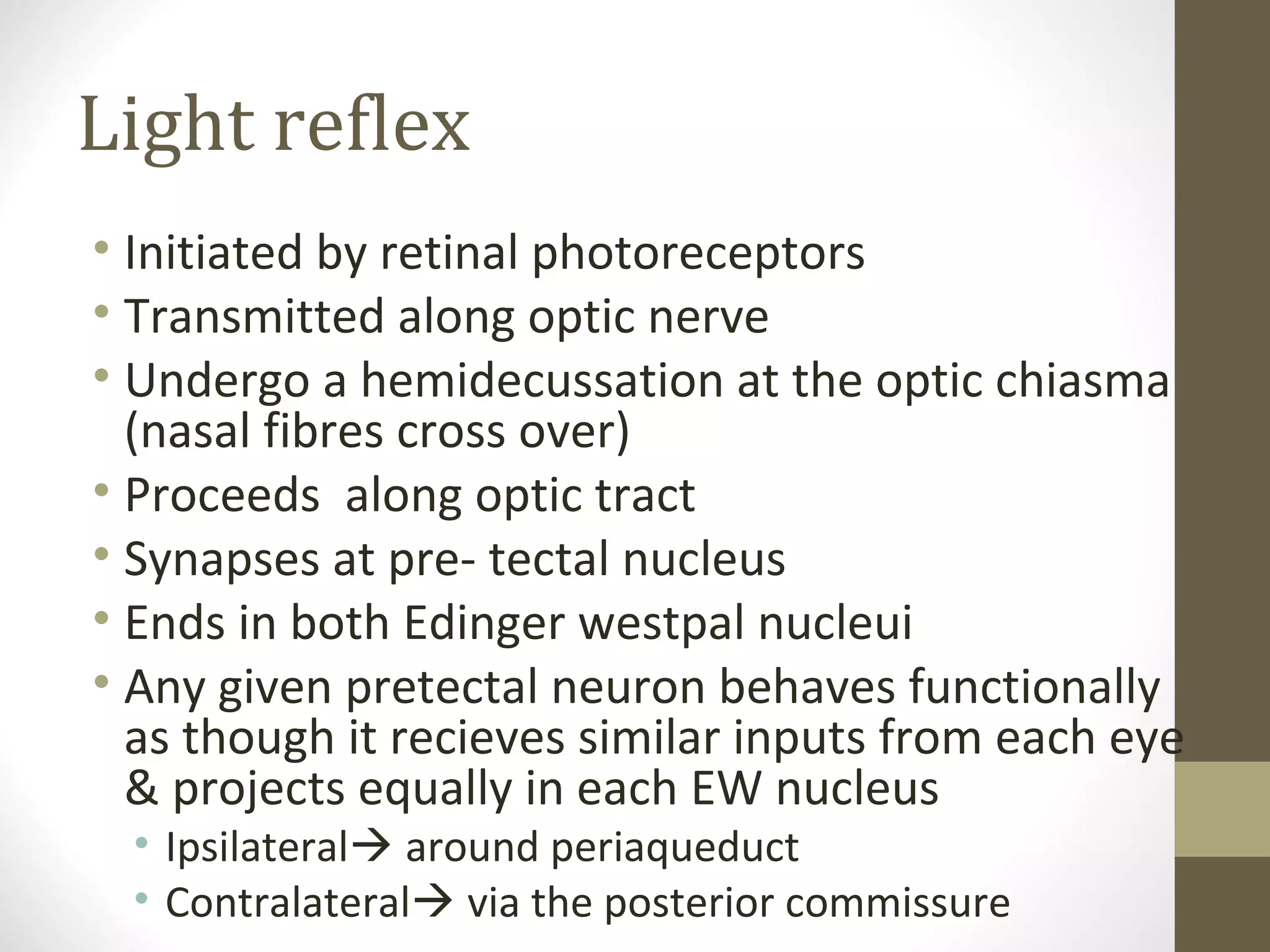 Pupillary reflexes | PPT