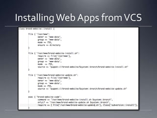 Installing Web Apps from VCS