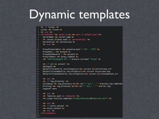 Dynamic templates
 