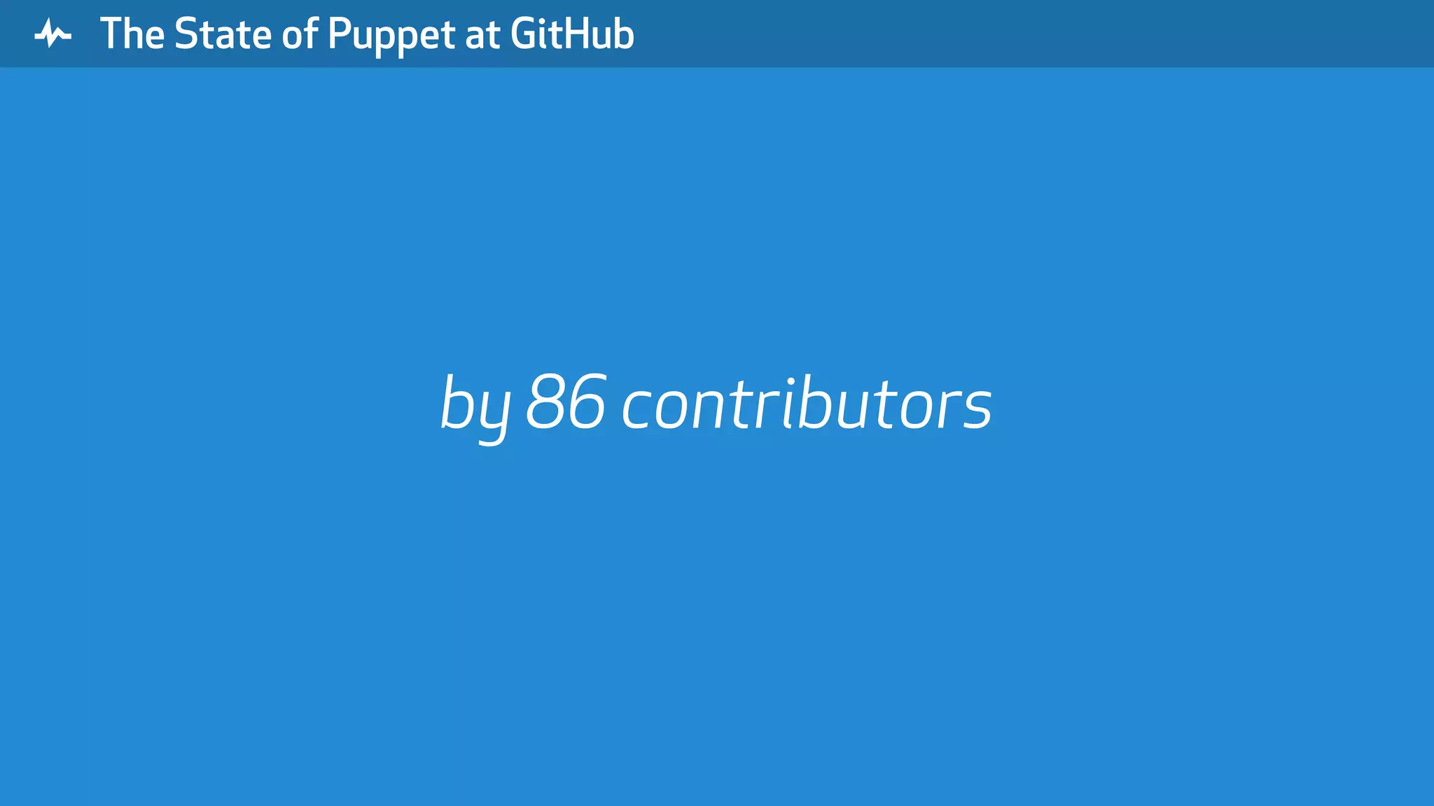 " The State of Puppet at GitHub by 86 contributors 
