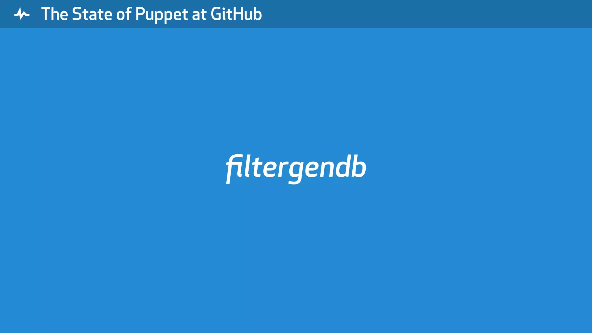 " The State of Puppet at GitHub ﬁltergendb 