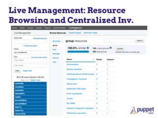 Live Management: Resource
Browsing and Centralized Inv.
 