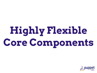Highly Flexible
Core Components
 