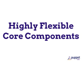 Highly Flexible
Core Components
 
