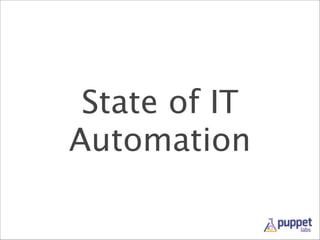 State of IT
Automation

 