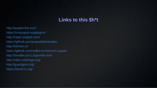Puppet testing | PPT
