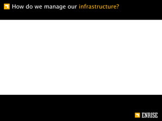 How do we manage our infrastructure?
 