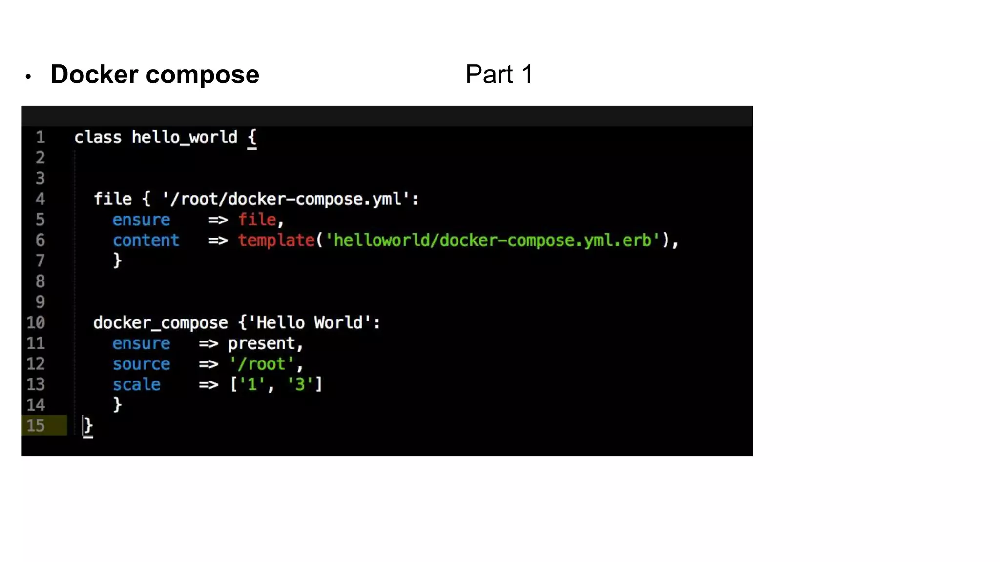 • Docker compose Part 1
 