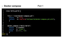 • Docker compose Part 1
 
