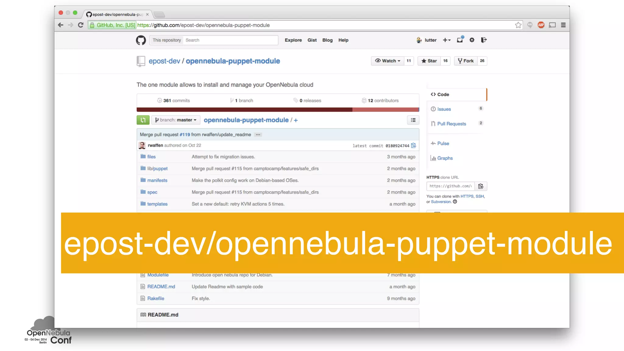 epost-dev/opennebula-puppet-module 
 