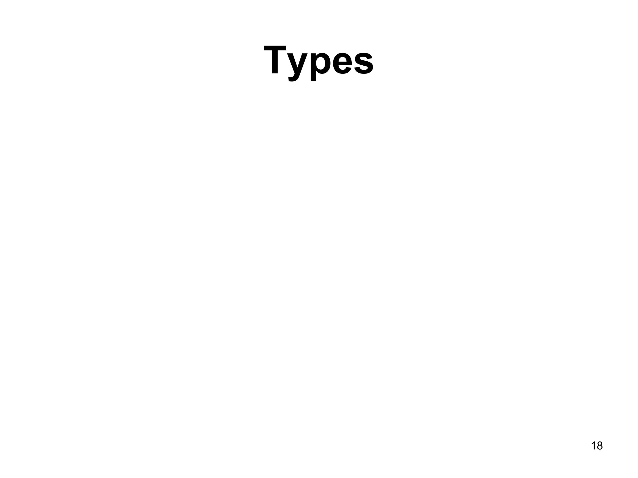 18
Types
 