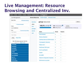 Live Management: Resource
Browsing and Centralized Inv.
 