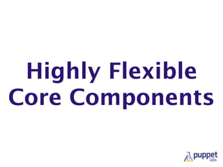 Highly Flexible
Core Components
 