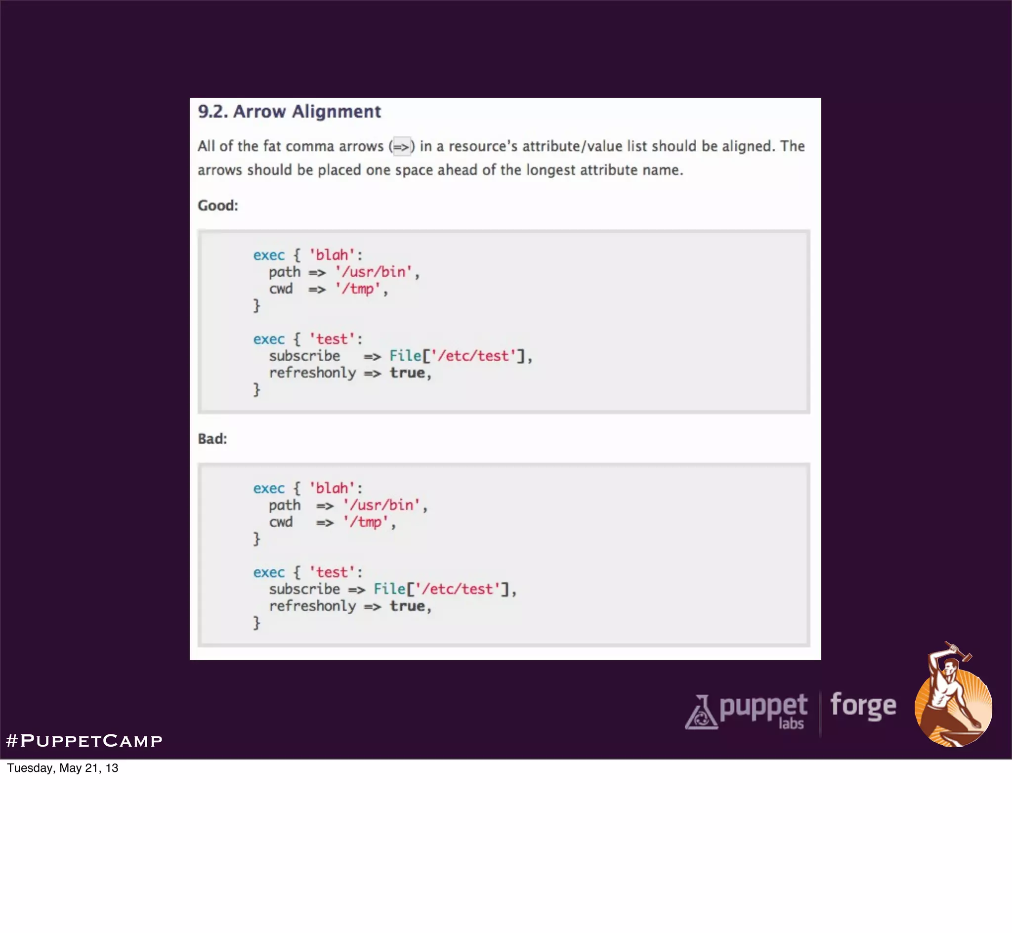 #PuppetCamp
Tuesday, May 21, 13
 