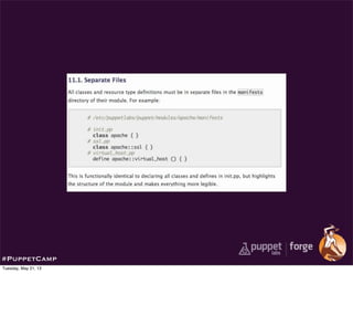 #PuppetCamp
Tuesday, May 21, 13
 
