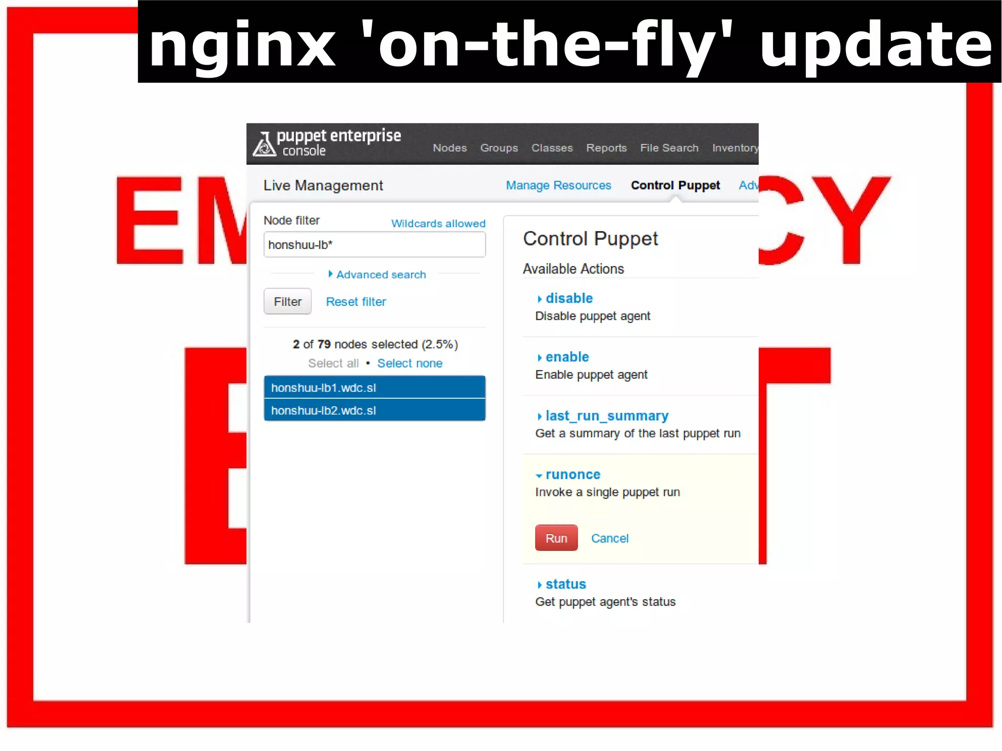 nginx 'on-the-fly' update
 