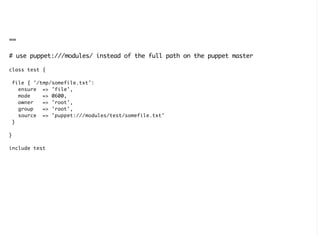 PuppetCamp Ghent - What Not to Do with Puppet | PDF