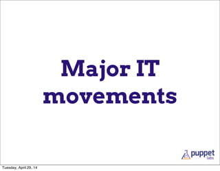 Major IT
movements
Tuesday, April 29, 14
 