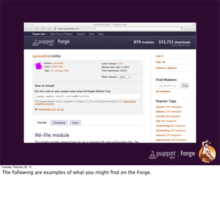 Tuesday, February 26, 13

The following are examples of what you might ﬁnd on the Forge.
 