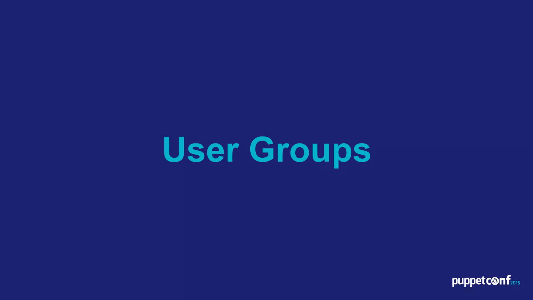 User Groups
 