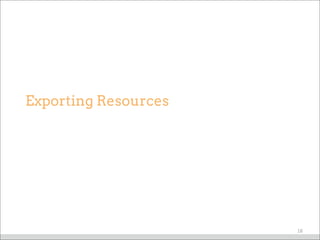 Exporting Resources
18
 