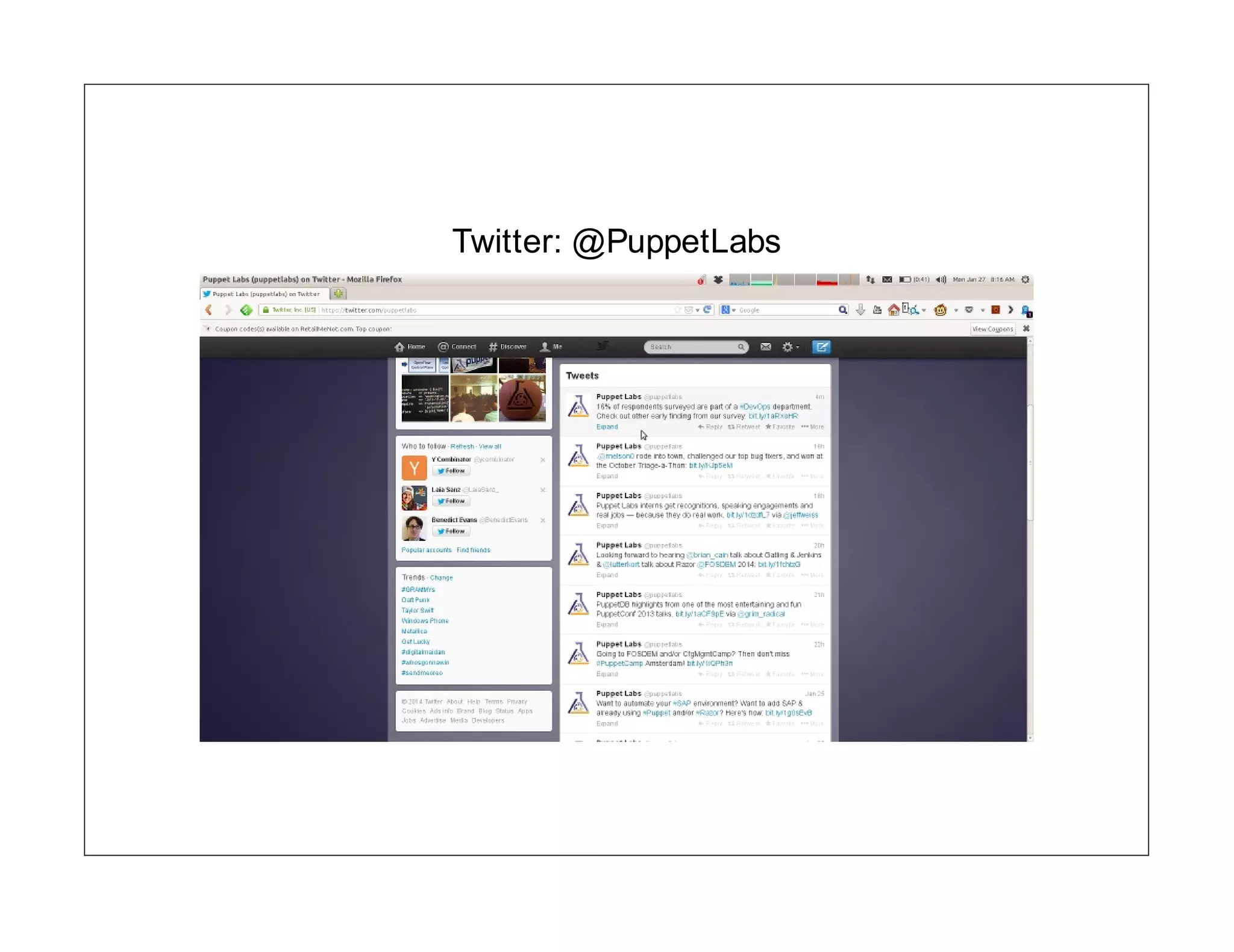 Twitter: @PuppetLabs

 
