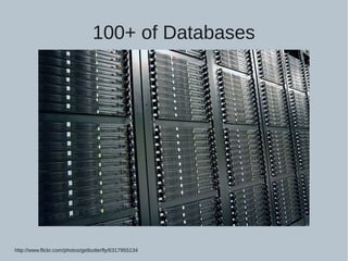 100+ of Databases
http://www.flickr.com/photos/getbutterfly/6317955134
 