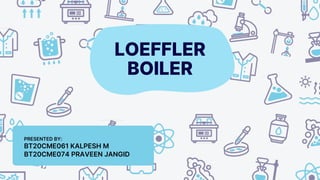LOEFFLER
BOILER
PRESENTED BY:
BT20CME061 KALPESH M
BT20CME074 PRAVEEN JANGID
 