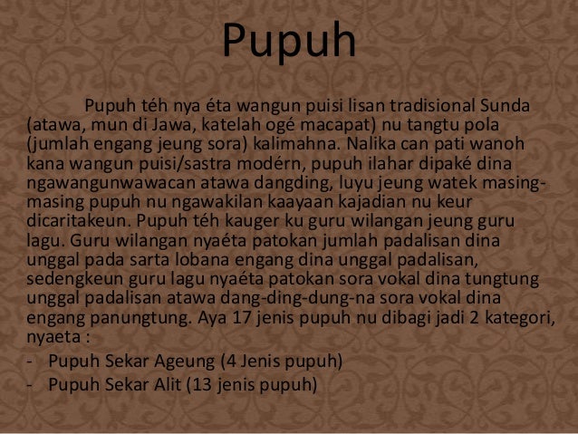 Pupuh dan Sisindiran