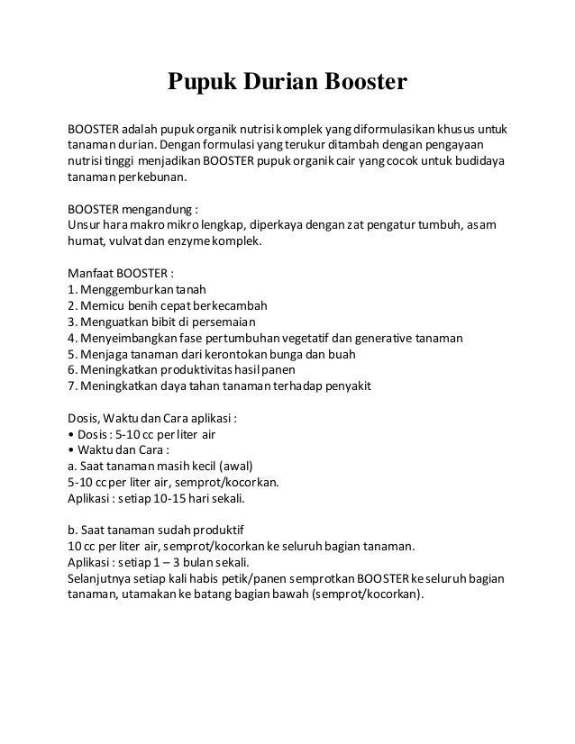 56 Pupuk Hantu Untuk Durian Terbaru