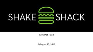 Savannah Reed
February 25, 2018
 