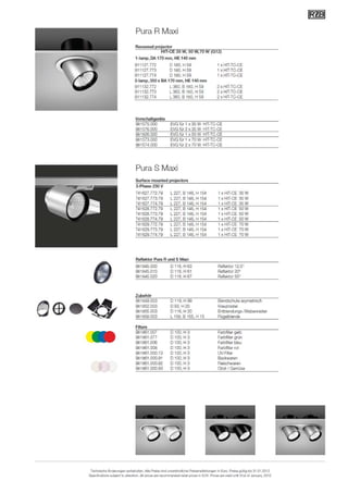Catálogo de proyectores PURA (RZB)