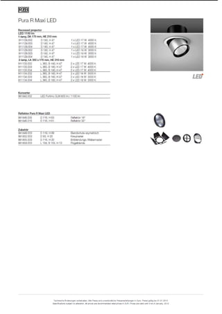 Catálogo de proyectores PURA (RZB)