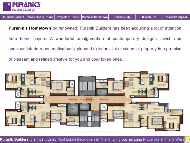 Puranik Builders offers Luxury Flats in Thane West
