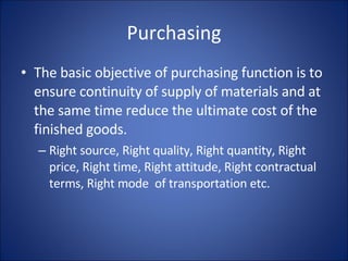 Purchasing ,[object Object],[object Object]