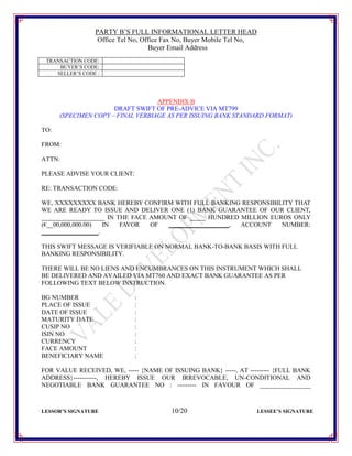 Hsbc Contract Note Purchase BG SBLC HSBC London Contract (40+2) | PDF