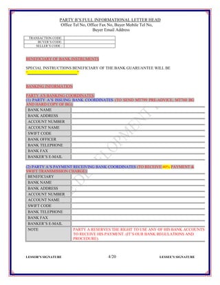 Hsbc Contract Note Purchase BG SBLC HSBC London Contract (40+2) | PDF
